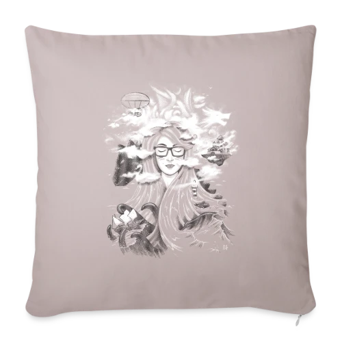 Monde Onirique - Housse de coussin décorative 45 x 45 cm