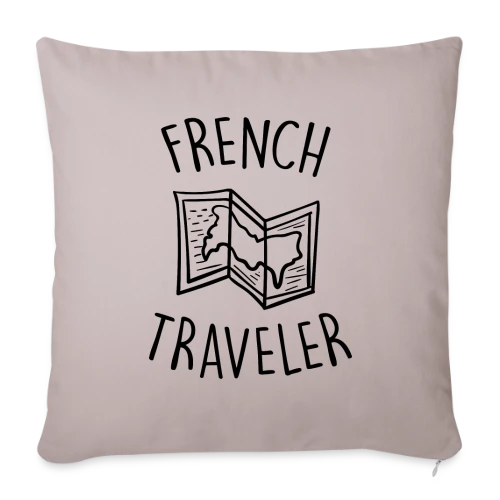 Voyageur Français Carte - Housse de coussin décorative 45 x 45 cm