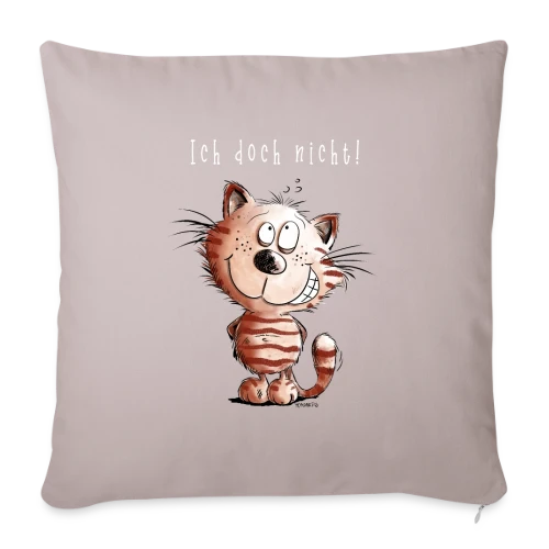 Pas moi, la chatte coquine - T-shirt humour félin - Housse de coussin décorative 45 x 45 cm