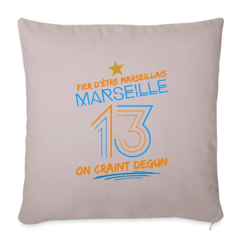 Fier Marseillais On Craint Degun - Housse de coussin décorative 45 x 45 cm