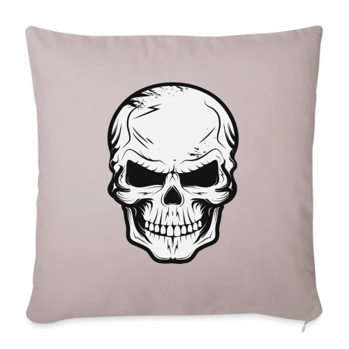 Crâne Sinistre et Malicieux - Housse de coussin décorative 45 x 45 cm