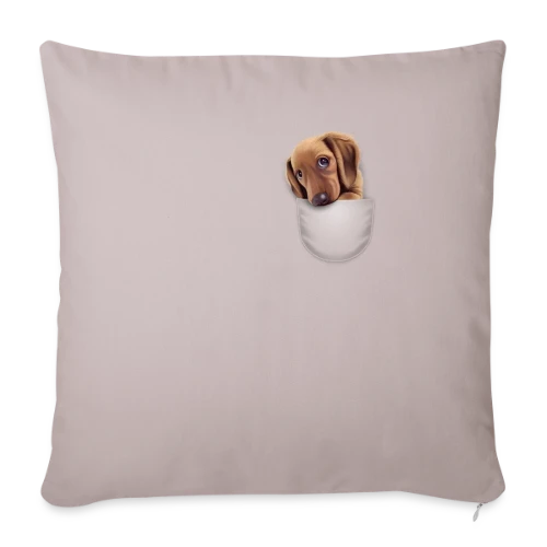 Chien de Poche - Housse de coussin décorative 45 x 45 cm