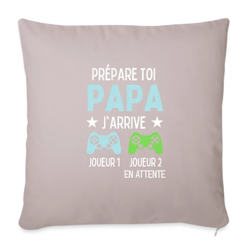 T-Shirt Futur Papa Gamer - Annonce Grossesse Humour - Housse de coussin décorative 45 x 45 cm