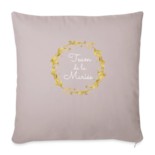 Team de la Mariée EVJF : T-shirt Couronne de Fleurs pour Enterrement de Vie de Jeune Fille - Housse de coussin décorative 45 x 45 cm