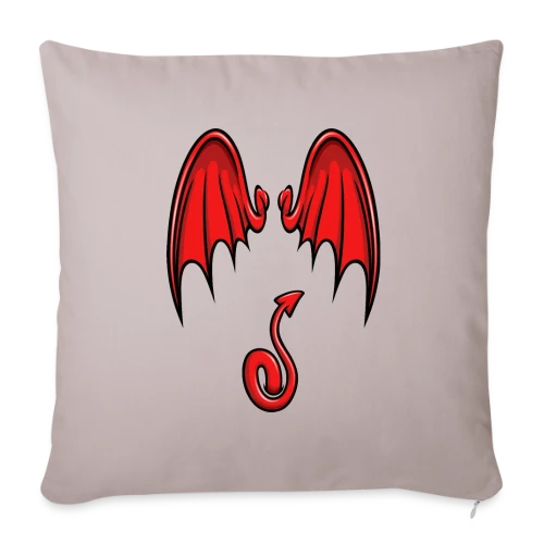 Ailes & Queue de Diable Cartoon - Housse de coussin décorative 45 x 45 cm