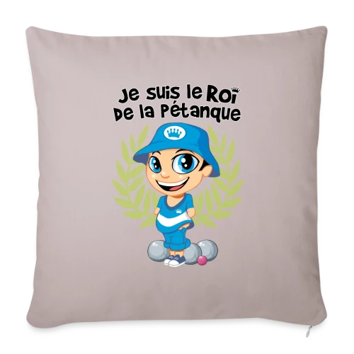 Roi de la pétanque - Housse de coussin décorative 45 x 45 cm