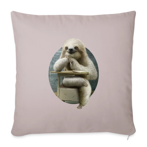 T-shirt Paresseux Studieux en Classe - Housse de coussin décorative 45 x 45 cm