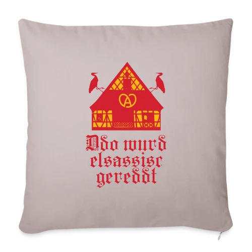 Ici On Parle Alsacien - Housse de coussin décorative 45 x 45 cm