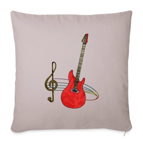 T-shirt Guitare Passion - Housse de coussin décorative 45 x 45 cm