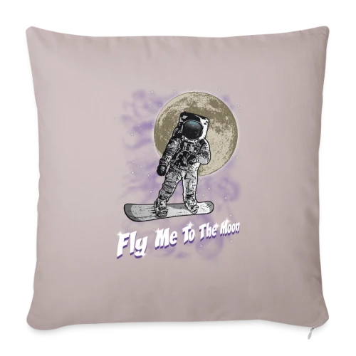 Snowboarder lunaire - Housse de coussin décorative 45 x 45 cm