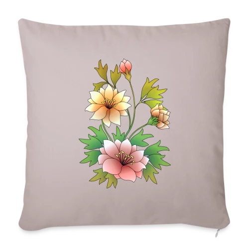 Éclat Floral - Housse de coussin décorative 45 x 45 cm