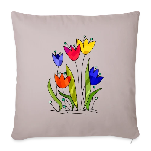 Bouquet de Fleurs - Housse de coussin décorative 45 x 45 cm