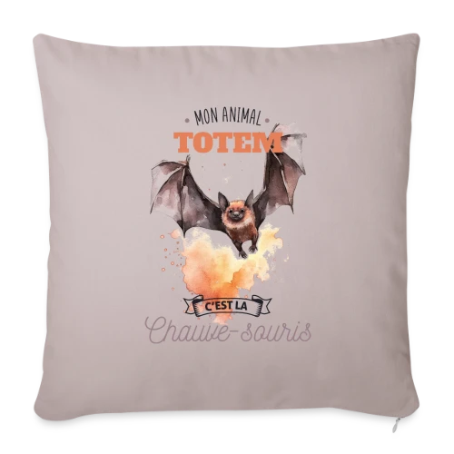Chauve-souris Mon Animal Totem - Housse de coussin décorative 45 x 45 cm