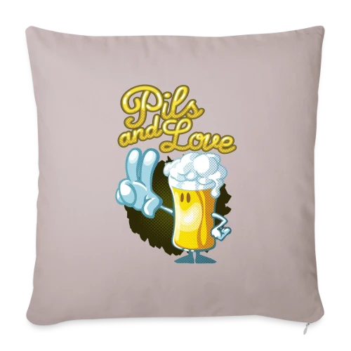 Pils & Love : La Bière et l'Amour en Version Cartoon - Housse de coussin décorative 45 x 45 cm