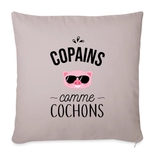Copains comme Cochons - Duo d'Amis - Housse de coussin décorative 45 x 45 cm