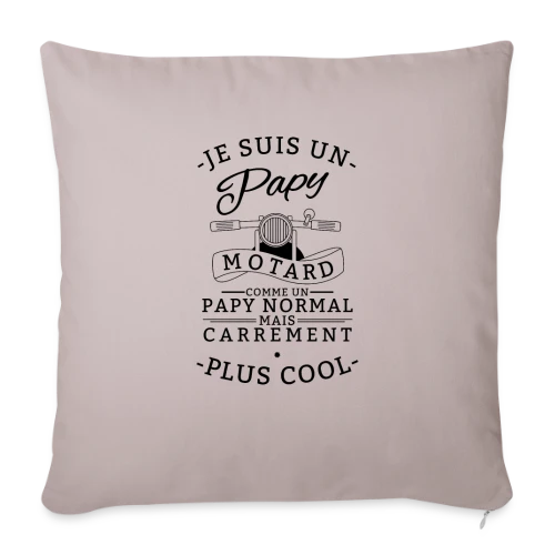 Papy Motard : L'Asphalte dans l'Âme - Housse de coussin décorative 45 x 45 cm