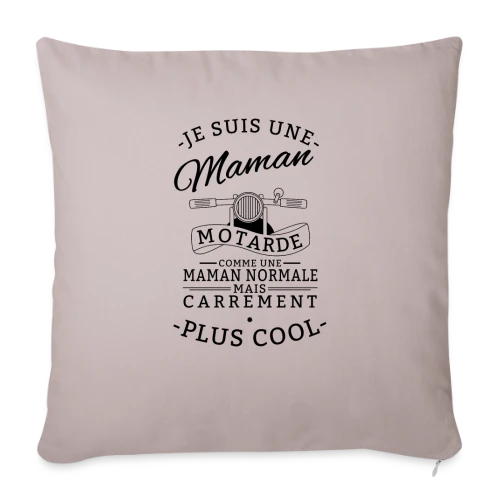 Maman Motarde : L'Asphalte au Coeur - Housse de coussin décorative 45 x 45 cm