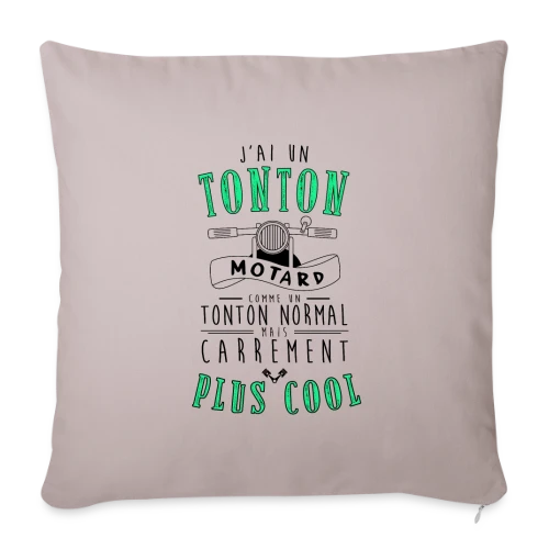 Mon Tonton Motard, le plus cool ! - Housse de coussin décorative 45 x 45 cm