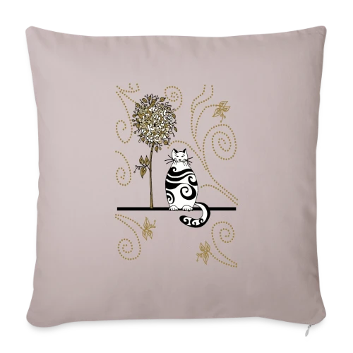 Félin Mystérieux - Housse de coussin décorative 45 x 45 cm