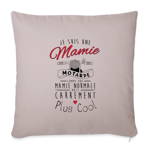 Mamie Motarde Super Cool - Housse de coussin décorative 45 x 45 cm