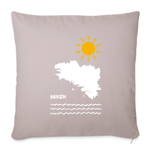 Breizh Soleil Mer - Housse de coussin décorative 45 x 45 cm