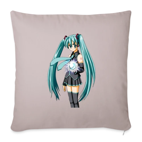 Miku Manga : Jolie Fille Style Anime Kawaii - Housse de coussin décorative 45 x 45 cm