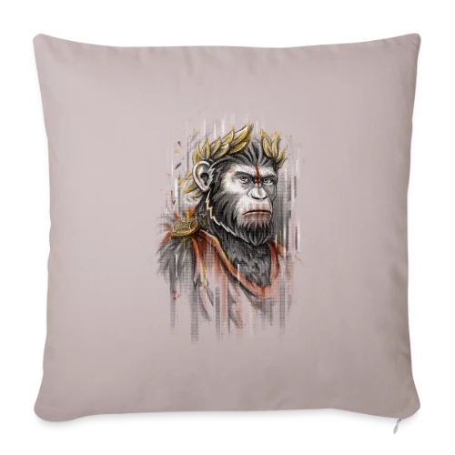 César l'Empereur Singe - Housse de coussin décorative 45 x 45 cm