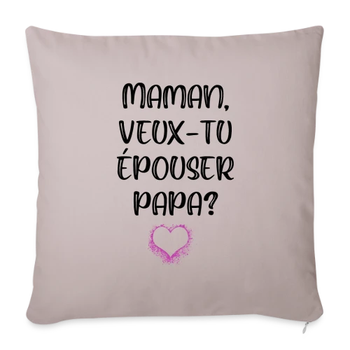Demande en Mariage Enfant - Housse de coussin décorative 45 x 45 cm