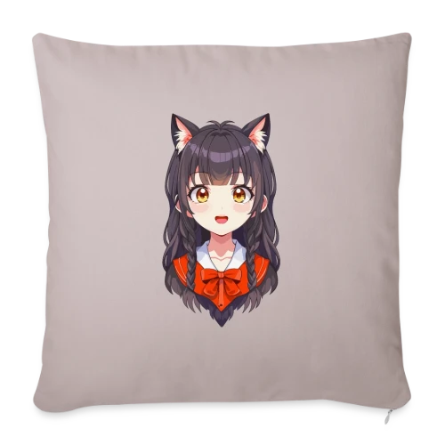 Manga Girl : Pour Fans, Gamers et Cosplayers - Housse de coussin décorative 45 x 45 cm