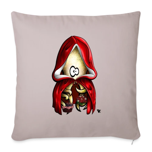 Le Petit Chaperon Poulpe - Housse de coussin décorative 45 x 45 cm