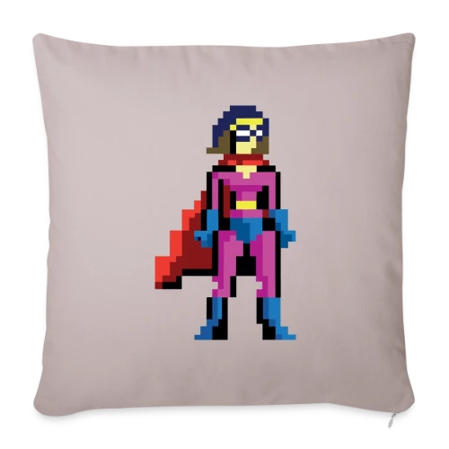 Super-Héroïne Pixel Anna - Housse de coussin décorative 45 x 45 cm
