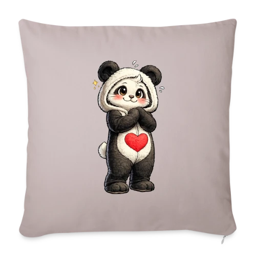 Panda en Combinaison Stylée - Housse de coussin décorative 45 x 45 cm