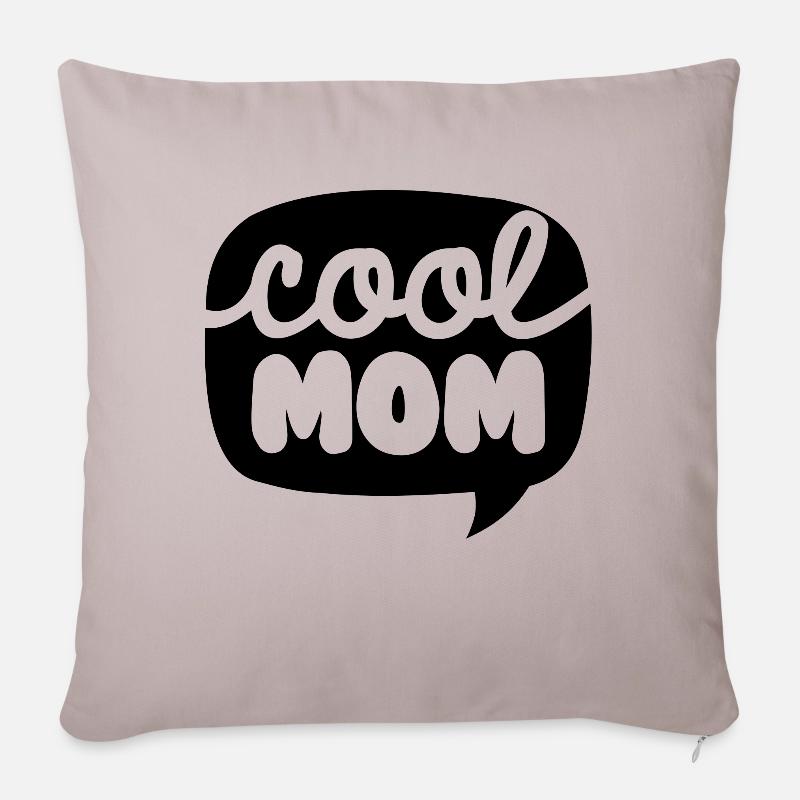 Cool Mom - Sofakissenbezug 45 x 45 cm - helles Taupe