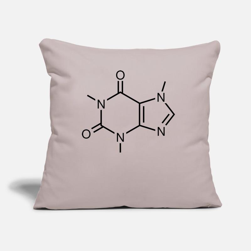 Caffeine molecule structural formula Sofa pillowcase 17,3'' x 17,3'' (45 x 45 cm)