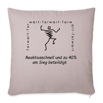 Torwart - Sofakissenbezug 45 x 45 cm - helles Taupe - Vorne