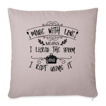 Made with Love - Sofa pillowcase 17,3'' x 17,3'' (45 x 45 cm) - light taupe - Front