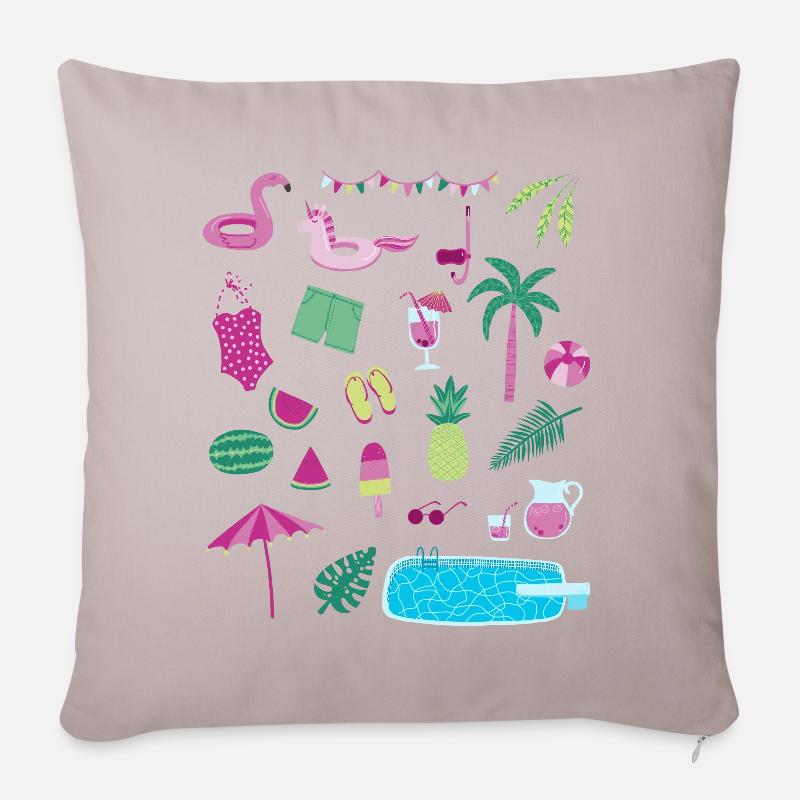 Pool Party - Sofakissenbezug 45 x 45 cm - helles Taupe