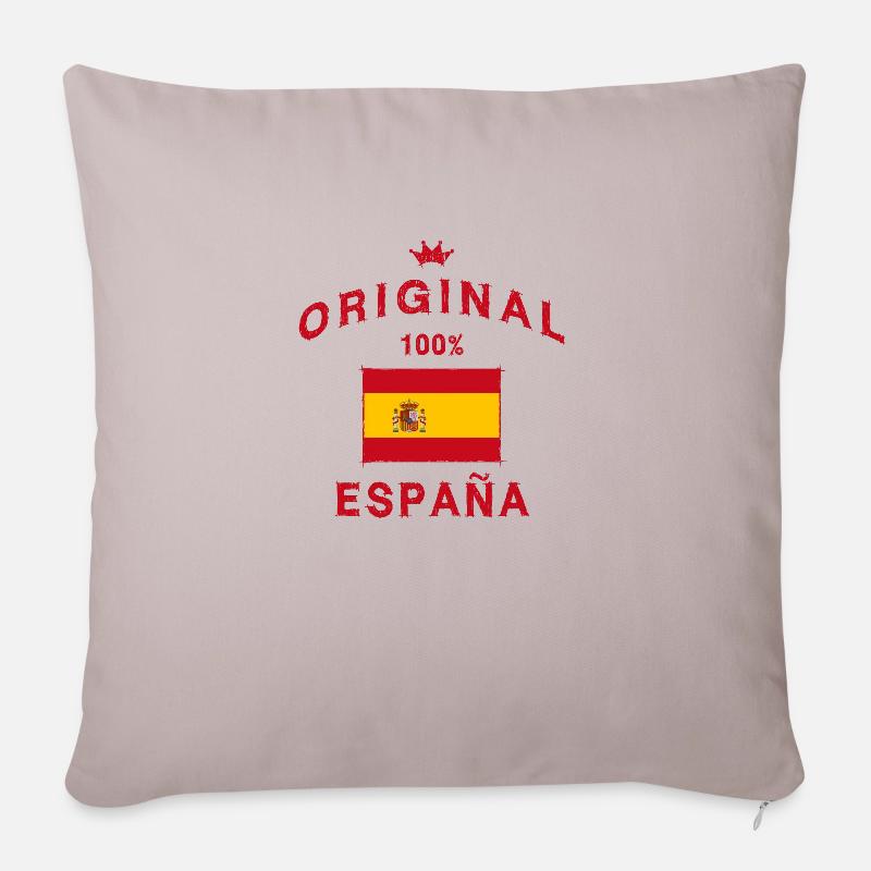 Spanien spanisch Flagge Fahne - Sofakissenbezug 45 x 45 cm - helles Taupe