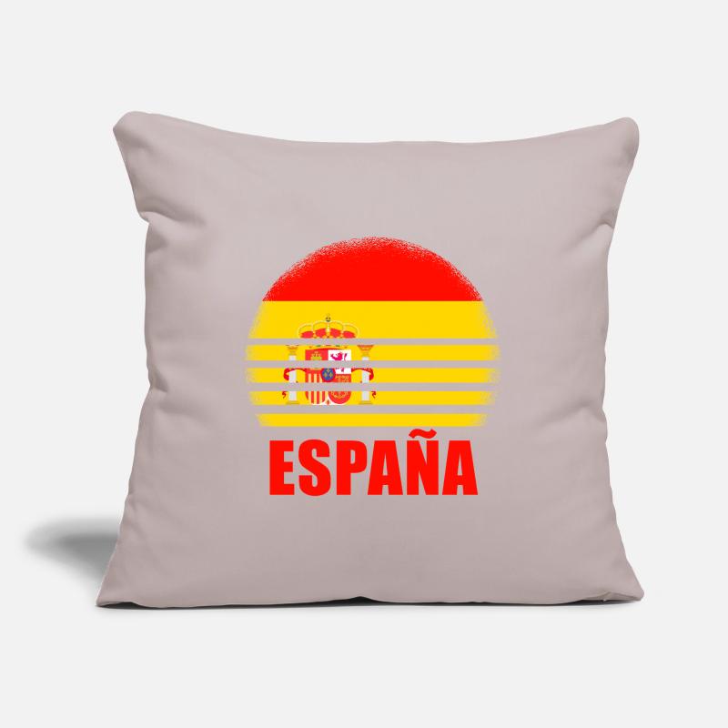 Espagne Drapeau espagnol USA Majorque Madrid Ameri Housse de coussin décorative 45 x 45 cm
