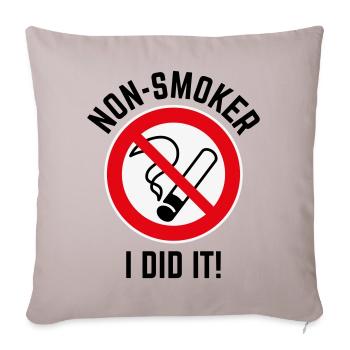 Non-fumeur – je l’ai fait! (3C / B) - Housse de coussin décorative 45 x 45 cm - taupe clair - Devant