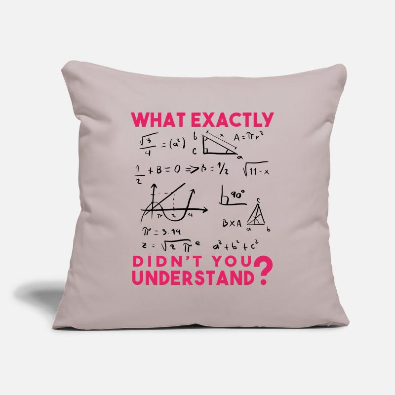 Funny Math Jokes, Physics and Math Formulas Saying Sofa pillowcase 17,3'' x 17,3'' (45 x 45 cm)