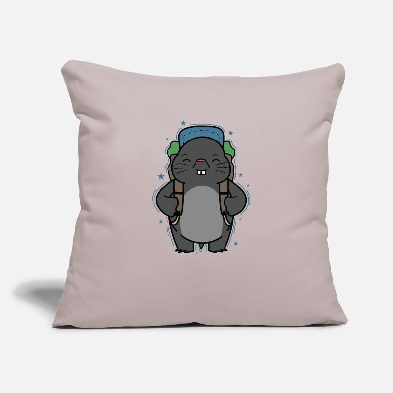 Mole Backpacking Animal Earthen Mound Sofa pillowcase 17,3'' x 17,3'' (45 x 45 cm)