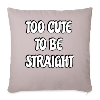 Trop mignon pour être hétéro - Housse de coussin décorative 45 x 45 cm - taupe clair - Devant