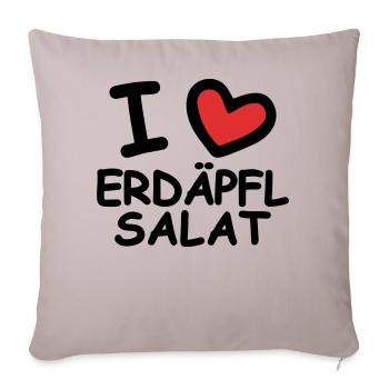I Love Potato Salad - Sofa pillowcase 17,3'' x 17,3'' (45 x 45 cm) - light taupe - Front