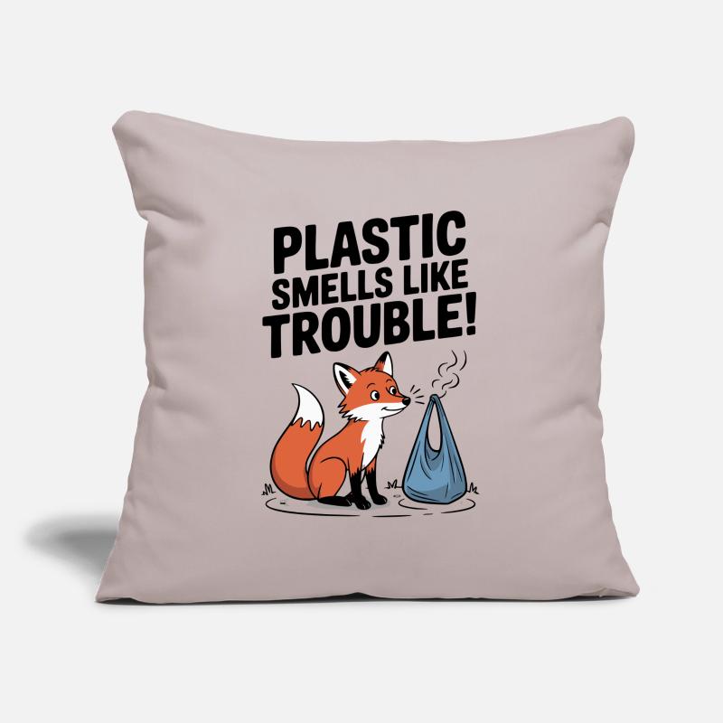 Plastic is a problem Sofa pillowcase 17,3'' x 17,3'' (45 x 45 cm)