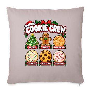 Cookie Crew Weihnachtskekse - Sofakissenbezug 45 x 45 cm - helles Taupe - Vorne