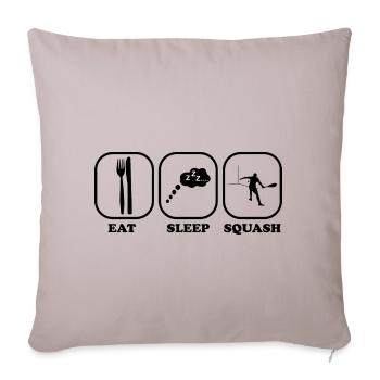 Idée cadeau de joueur de squash endormi - Housse de coussin décorative 45 x 45 cm - taupe clair - Devant