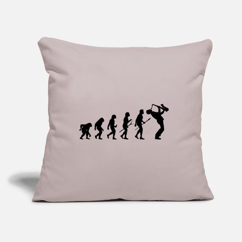 Saxophone Sax Player Saxophonist Evolution Funny Sofa pillowcase 17,3'' x 17,3'' (45 x 45 cm)
