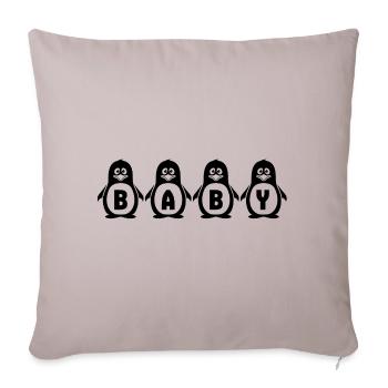 Bébé - Housse de coussin décorative 45 x 45 cm - taupe clair - Devant
