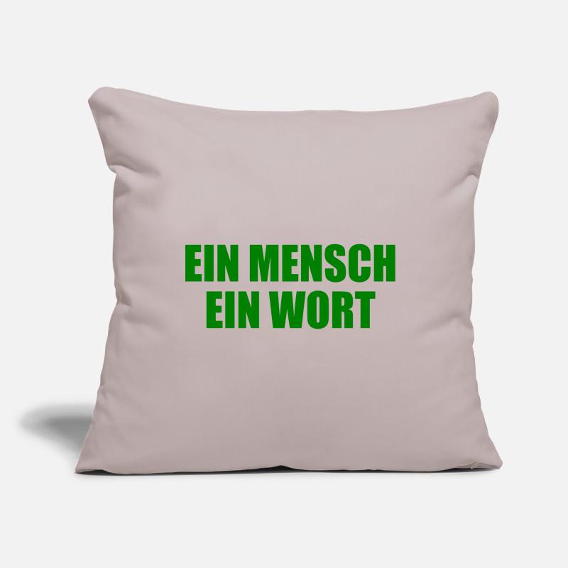 ein mensch ein wort Sofakissenbezug 45 x 45 cm